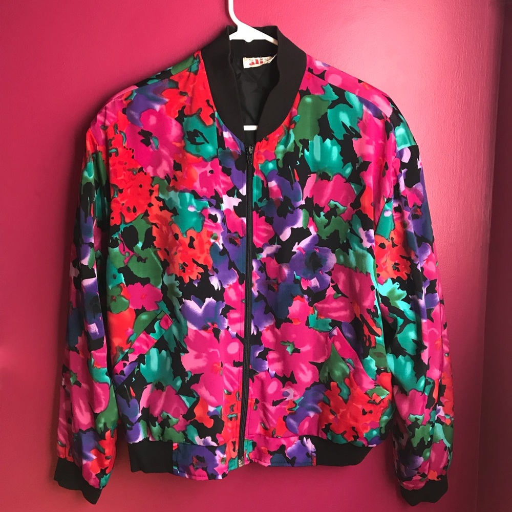 Floral Print Bomber